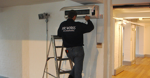 The Air Works air conditioning team